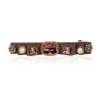 Jewel Encrusted Dark Mauve Hairclip
