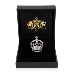 Silver Crown Brooch